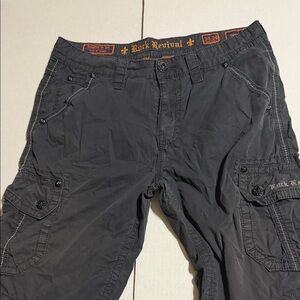 Rock Revival Charcoal Cargo Pants